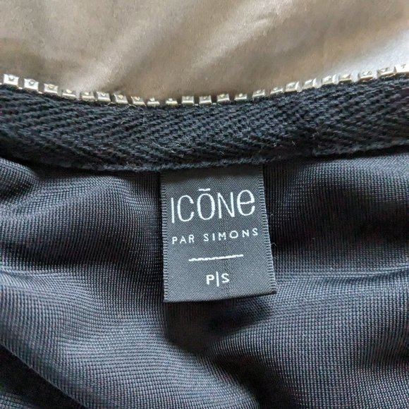 Black velours body with strass Icone - long sleeved - Picture 3 of 4